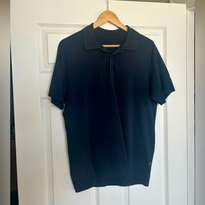 Lululemon Metal Vent Tech Navy Short Sleeve Polo (Large)